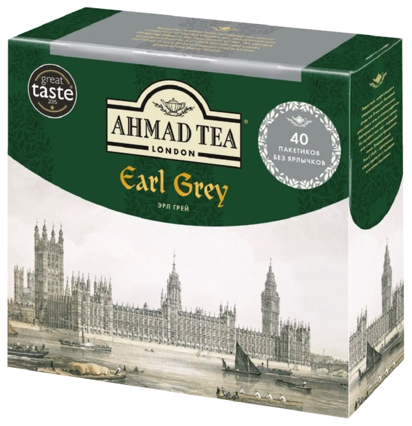 Чай АХМАД Эрл Грей черный б/я 40пак