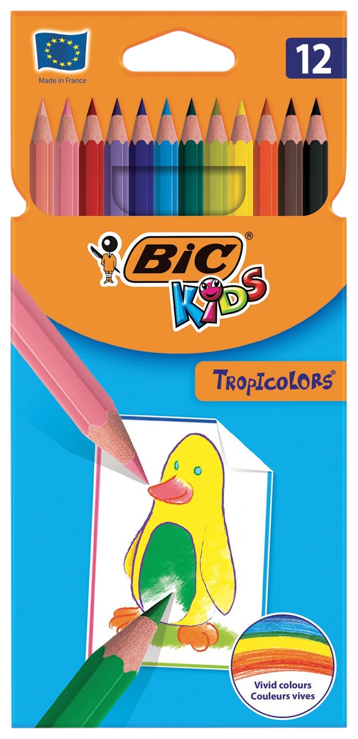 Карандаши цветные БИК Кидс Тропиколорс 12шт