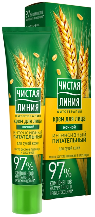Крем для лица ЧИСТАЯ ЛИНИЯ для сухой кожи ночь 40мл