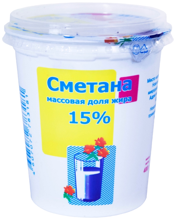 Сметана ИРМЕНЬ бзмж 15% т/пак 400г