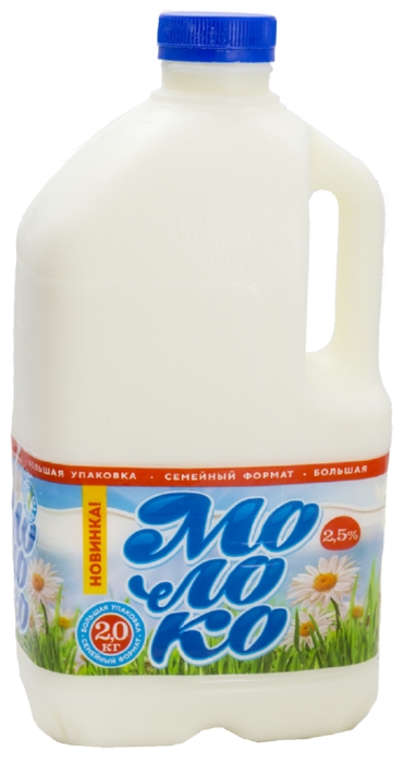 Молоко ТОМСКОЕ МОЛОКО бзмж 2.5% канистра 2000г