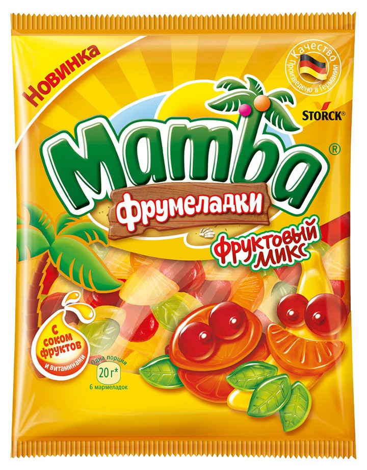 Жевательный мармелад МАМБА Фрумеладки Фруктовый микс 72г