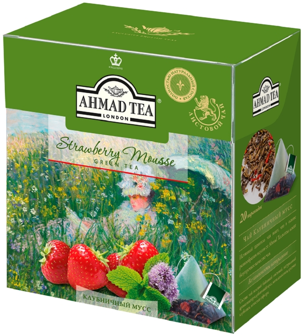 Чай АХМАД Клубничный мусс зеленый 20пак