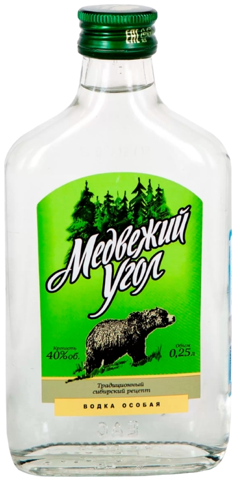 Водка МЕДВЕЖИЙ УГОЛ 40% ст/б 0.25л