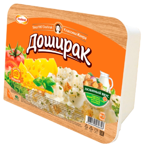 Картофельное пюре б/п ДОШИРАК со вкусом сыра пэт 40г