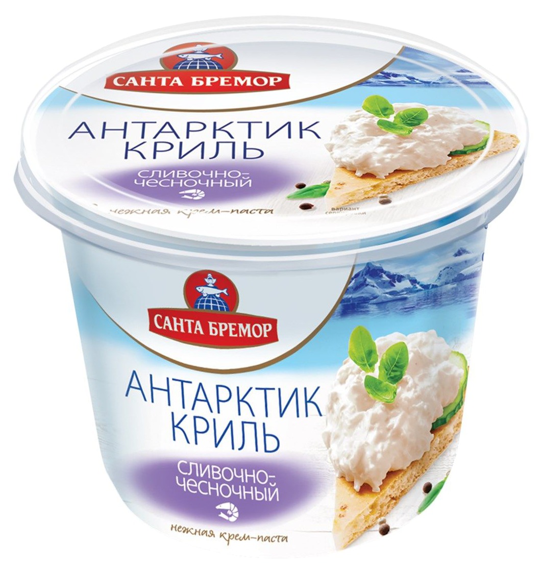 Паста САНТА БРЕМОР Антарктик-криль сливочно-чесночная 150г