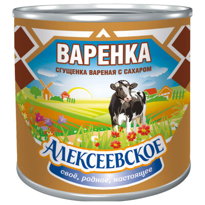 Молочный продукт АЛЕКСЕЕВСКОЕ Варенка сгущеная бзмж ж/б 370г