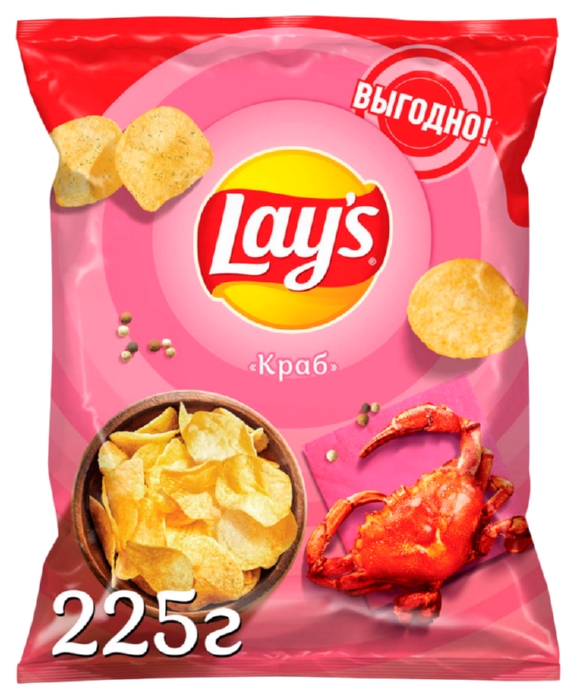 Чипсы ЛЕЙС краб 225г