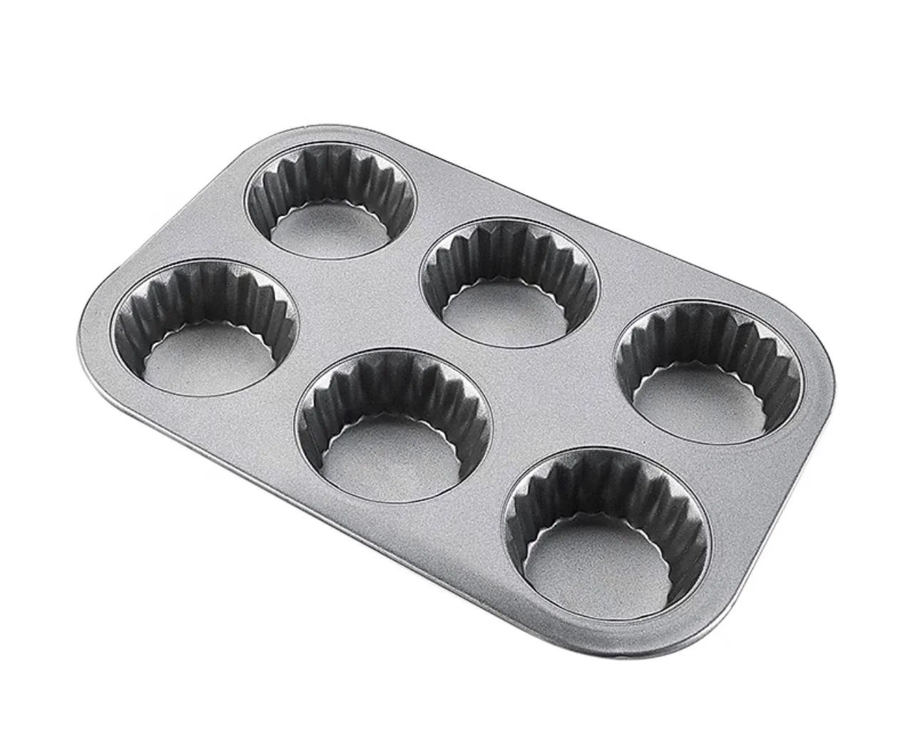 Форма для выпечки АТМИКС Кексы 6 ячеек с антипригарным покрытием 26.5*17.5*3см арт.YL-A01