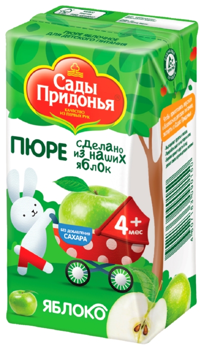 Пюре САДЫ ПРИДОНЬЯ яблоко т/пак 125г