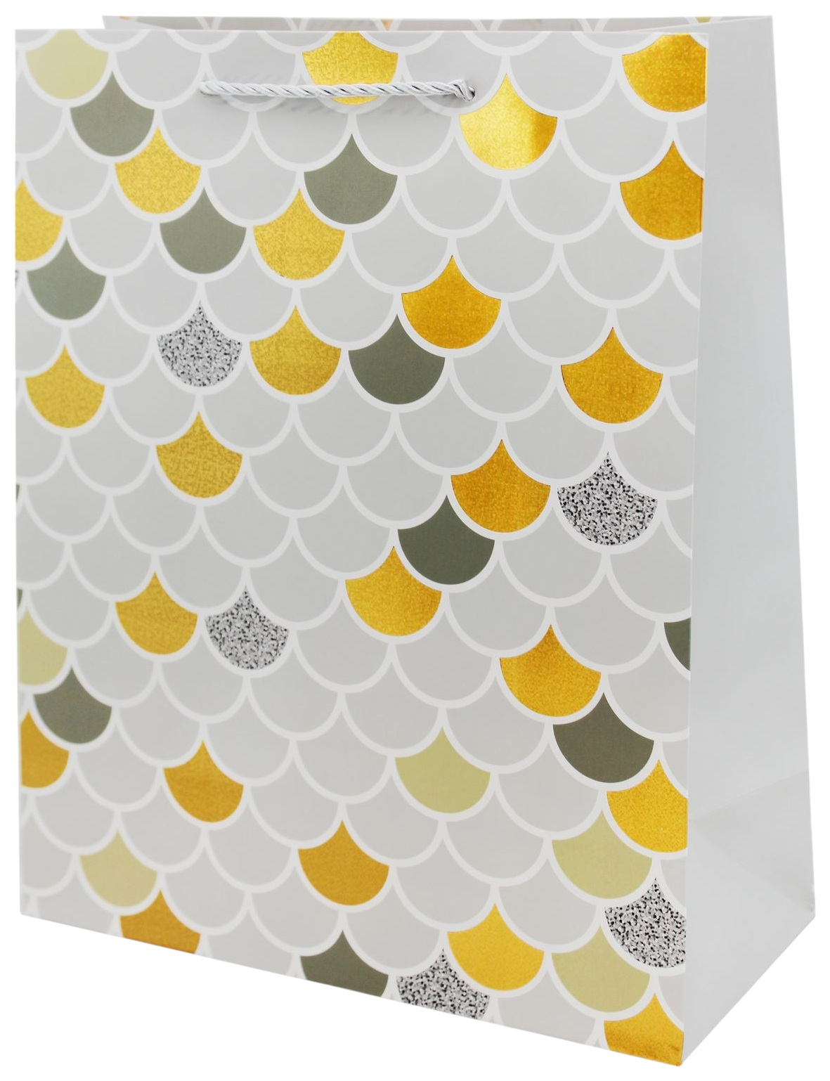 Пакет подарочный ТАМ-ТАМ Чешуя серый 26*12*32 см арт.E8390M