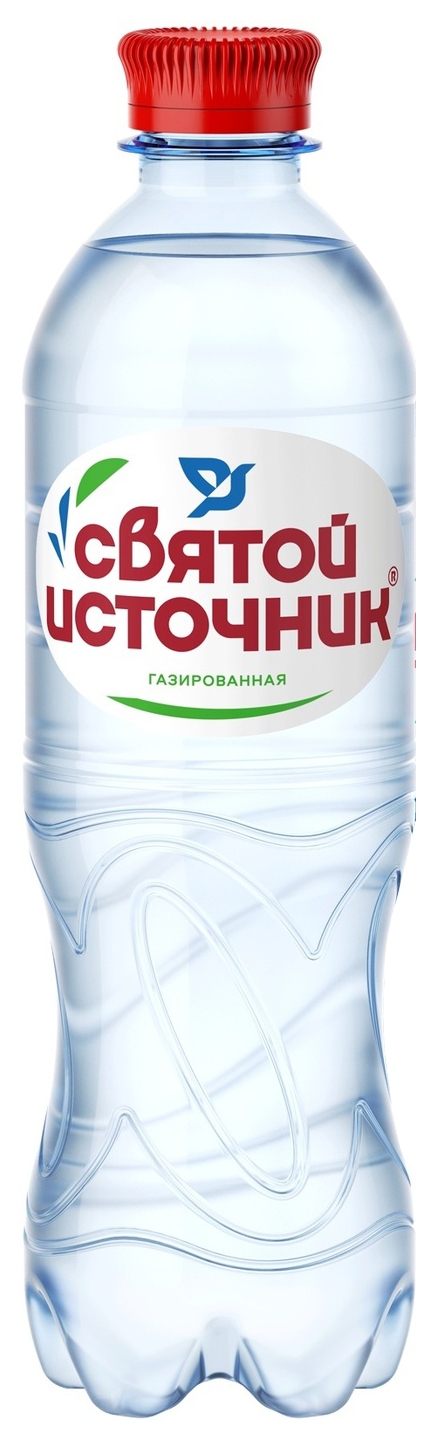 Вода СВЯТОЙ ИСТОЧНИК артезианская 1кат газированная пэт 0.5л