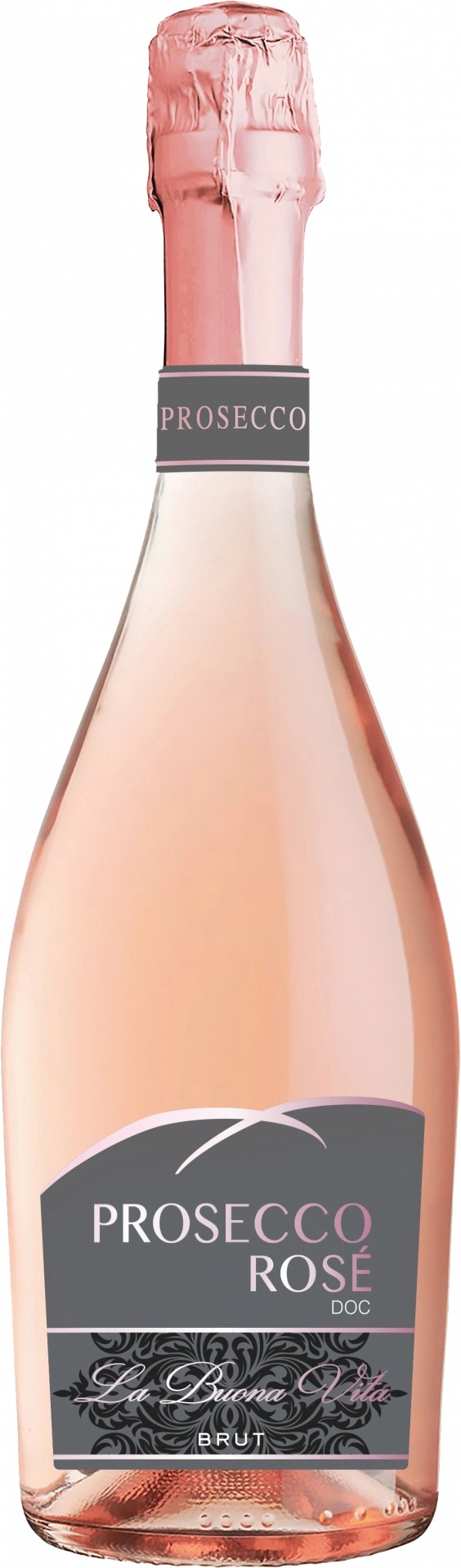 Игристое вино ЛА БУОНА ВИТА Просекко Тревизо розовое брют 10-12% ст/б 0.75л