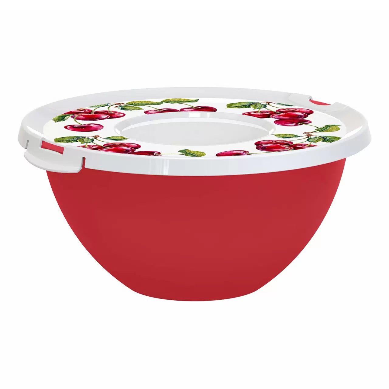 Миска с крышкой ПОЛИМЕРБЫТ Вишня 2л арт.4335617