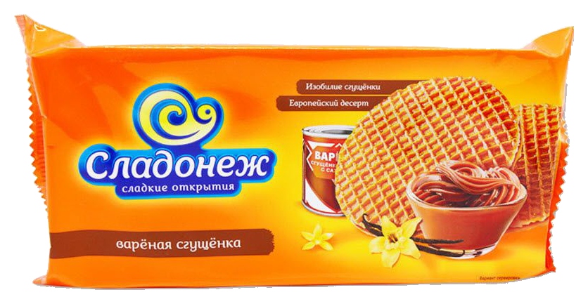 Вафли СЛАДОНЕЖ с вареной сгущенкой 240г