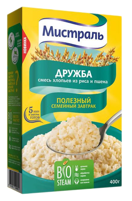 Смесь хлопьев МИСТРАЛЬ Дружба карт/уп 400г