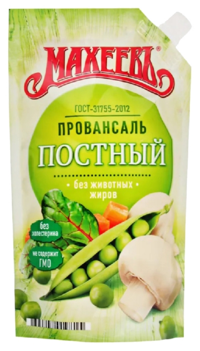Майонезный соус МАХЕЕВЪ Постный с лимонным соком 30% д/пак 190г