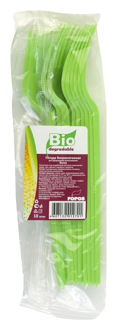 Вилка ФОПОС Био зеленая 10шт