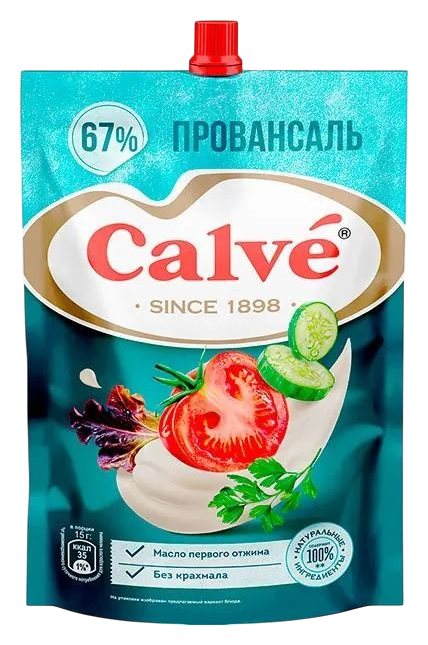 Майонез КАЛЬВЕ Провансаль 67% д/пак 700г