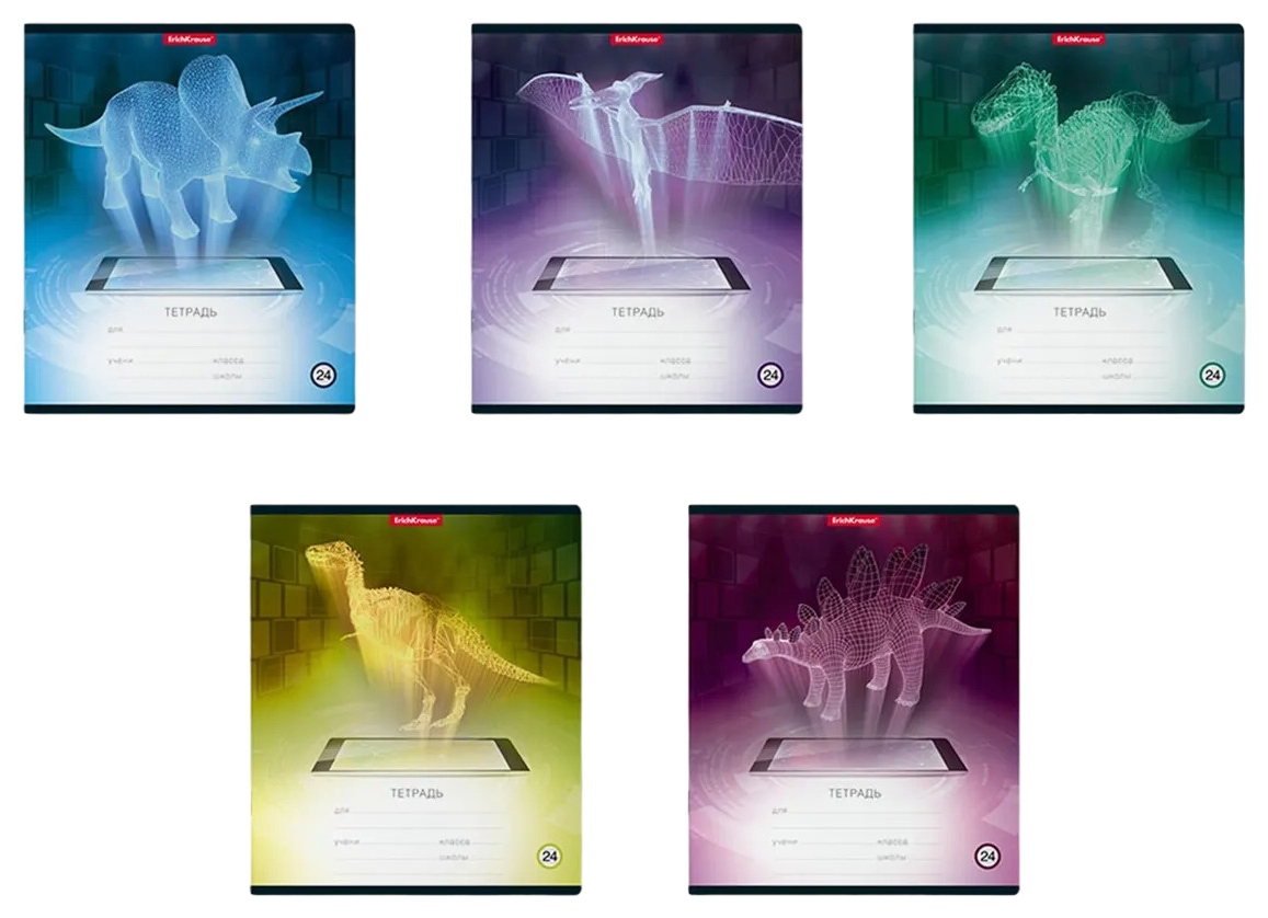 Тетрадь ЭРИХ КРАУЗЕ Динозавр линейка 24л арт.49228