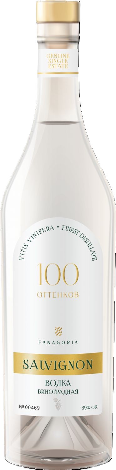 Виноградная водка ФАНАГОРИЯ 100 оттенков Совиньон 39% ст/б 0.7л