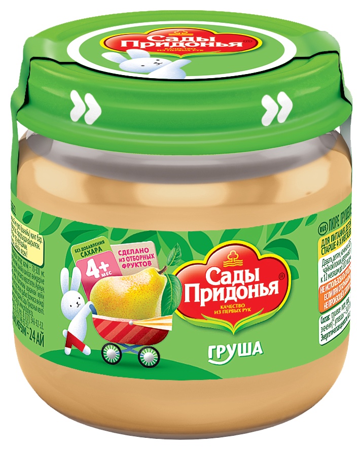 Пюре САДЫ ПРИДОНЬЯ груша ст/б 80г