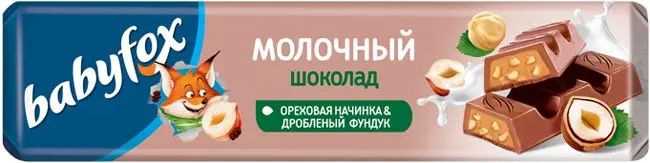 Батончик БЭБИФОКС с ореховой начинкой 45г