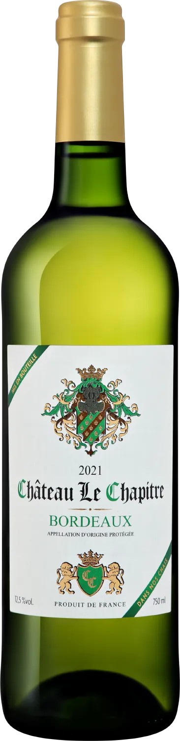 Вино ШАТО ЛЕ ШАПИТР Бордо белое сух 12.5% ст/б 0.75л