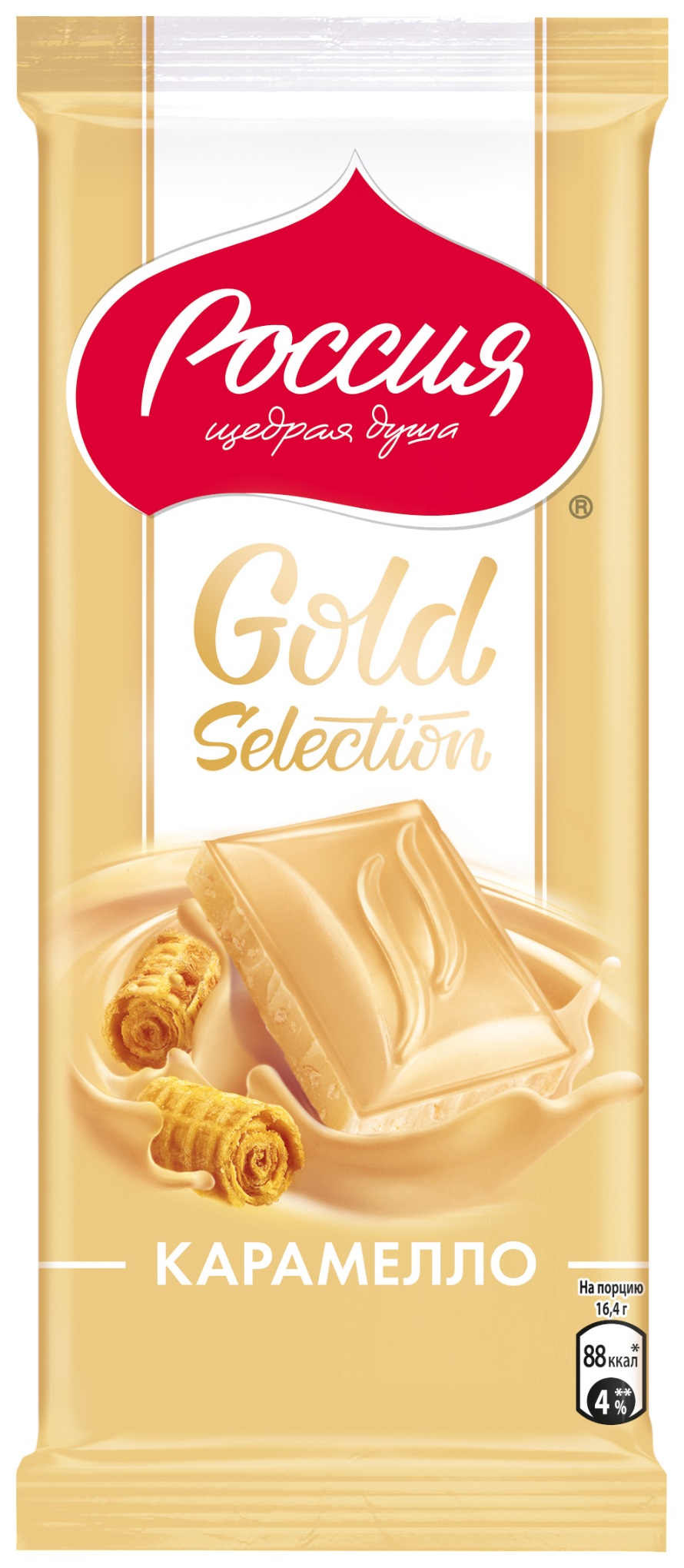 Шоколад РОССИЯ Голд Селекшн Карамелло 82г
