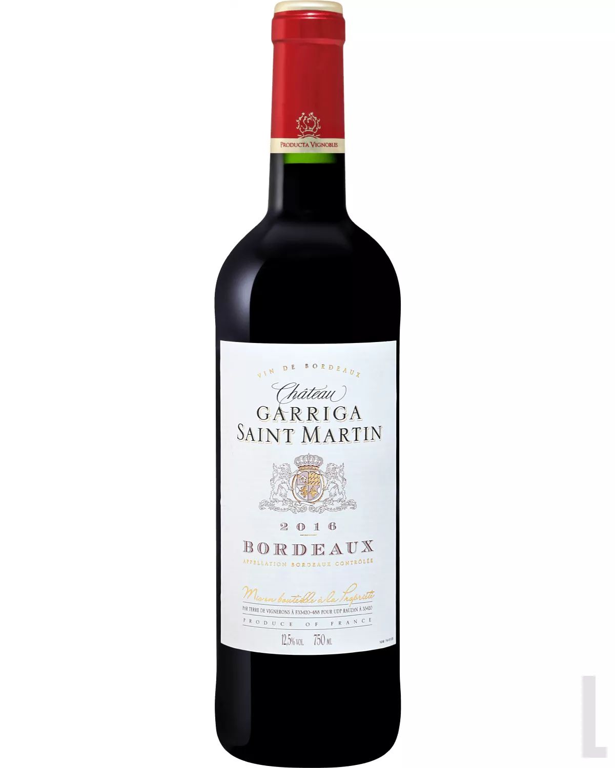 Вино ШАТО ГАРРИГА Бордо красное сух 12% ст/б 0.75л
