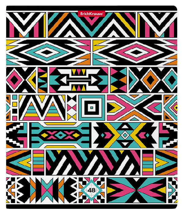 Тетрадь ЭРИХ КРАУЗЕ Орнамент клетка 48л