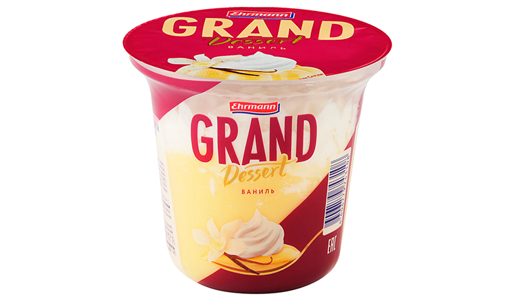 Пудинг ЭРМАНН Гранд десерт ваниль бзмж 4.7% 200г