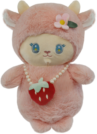 Игрушка мягкая ТАМ-ТАМ Овечка с клубничкой розовая арт.2304208005-2
