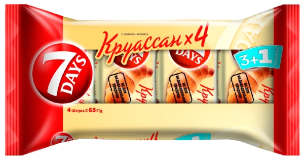 Круассаны 7 ДЭЙС какао 3+1 260г