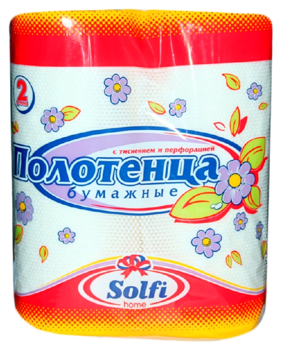 Бумажные полотенца СОЛФИ Хоум 1сл 2рул