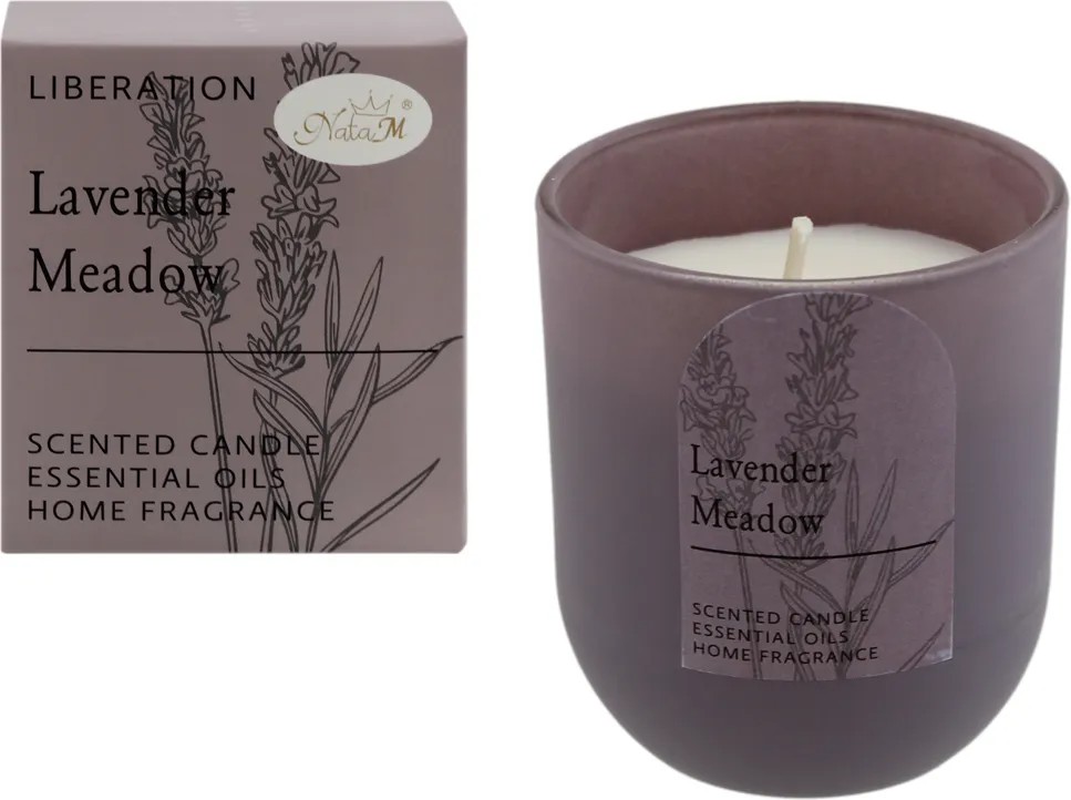 Свеча ароматическая НАТАМ Природное вдохновение 8см лавандовое поле арт.2501-6-78HD-PU