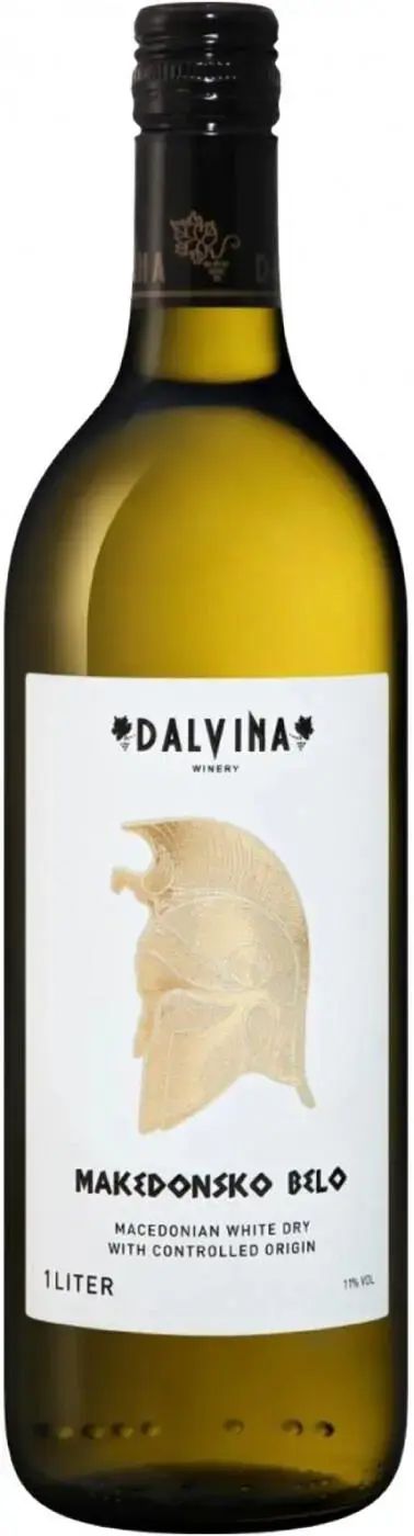 Вино ДАЛВИНА Македонско Бело белое сух 11% ст/б 1л