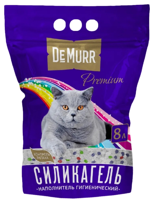 Наполнитель для туалета ДЕ МУРР Премиум силикагелевый 8л
