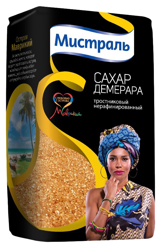 Сахар МИСТРАЛЬ Демерара тростниковый м/у 900г