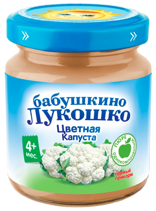 Пюре БАБУШКИНО ЛУКОШКО цветная капуста ст/б 100г