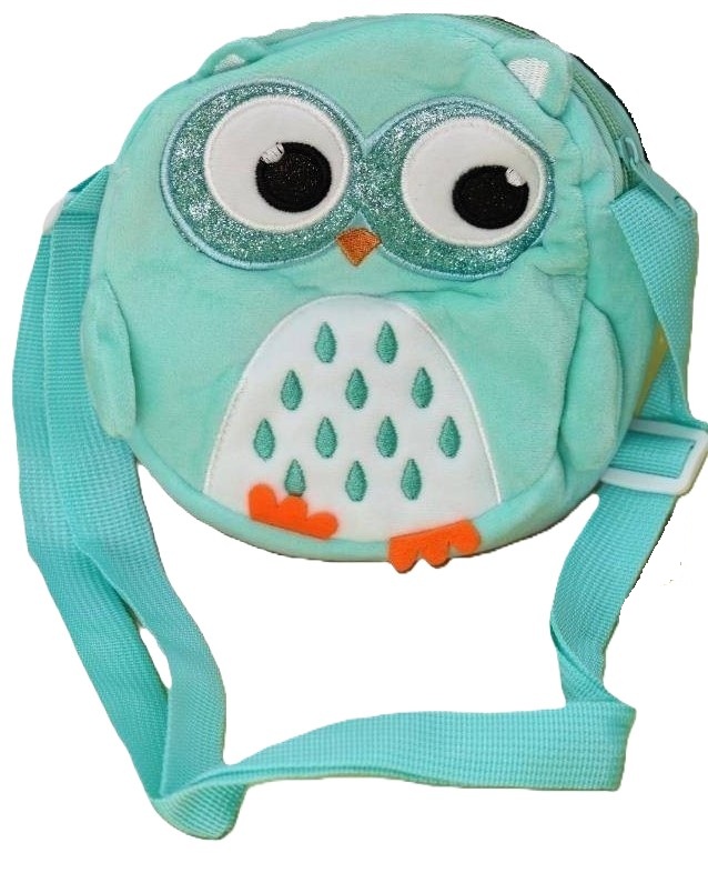 Сумочка МИЛОТА Синяя сова плюшевая 16*15.5см арт.80P-011