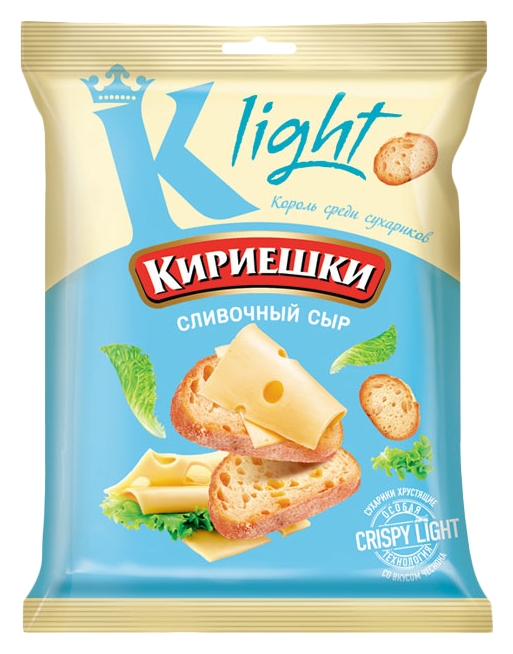 Сухарики КИРИЕШКИ Лайт сливочный сыр 80г