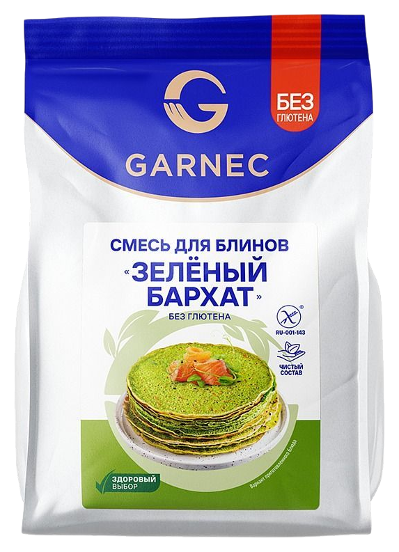 Смесь для блинов ГАРНЕЦ Зеленый бархат без глютена м/у 300г
