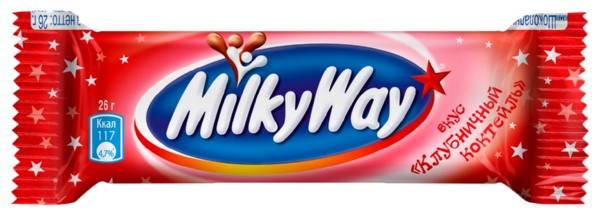 Батончик МИЛКИ ВЭЙ клубничный коктейль 26г