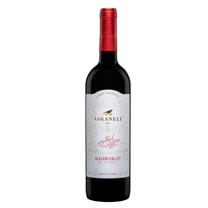 Вино АСКАНЕЛИ Алазанская долина красное п/сл 11-12% ст/б 0.75л