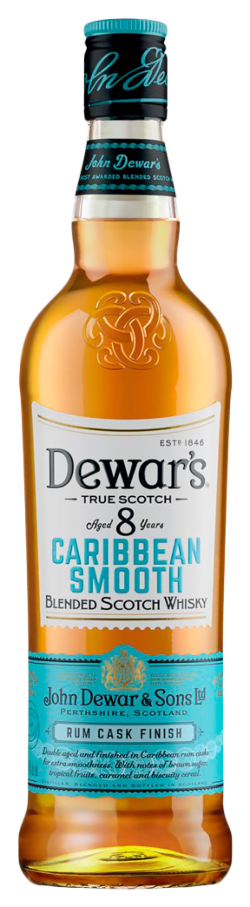 Виски ДЮАРС Кариббиан Смуз 8 лет 40% ст/б 0.7л