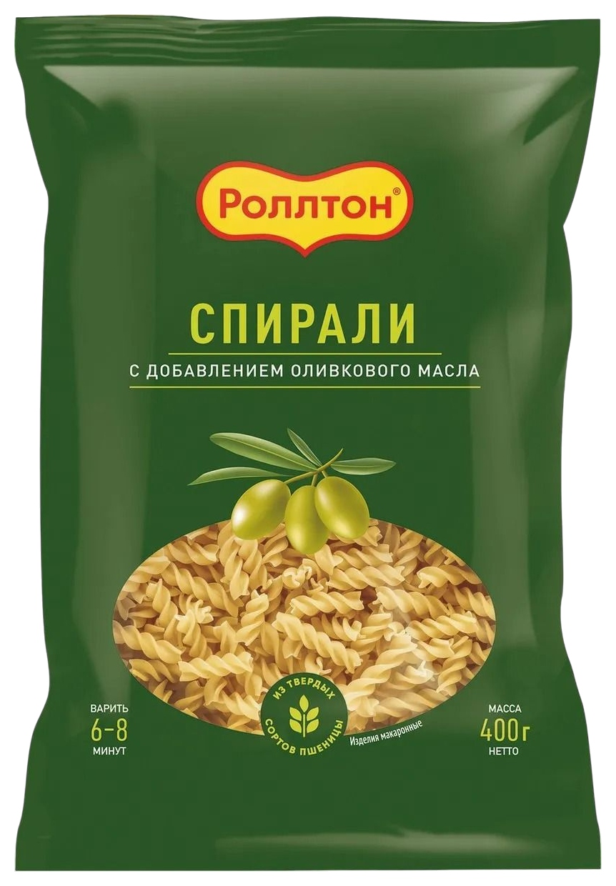 Мак.изделия РОЛЛТОН Спирали с оливковым маслом м/у 400г