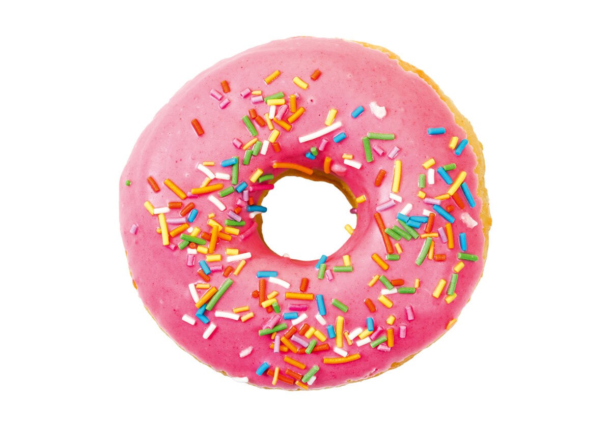 Донат с клубникой 58г