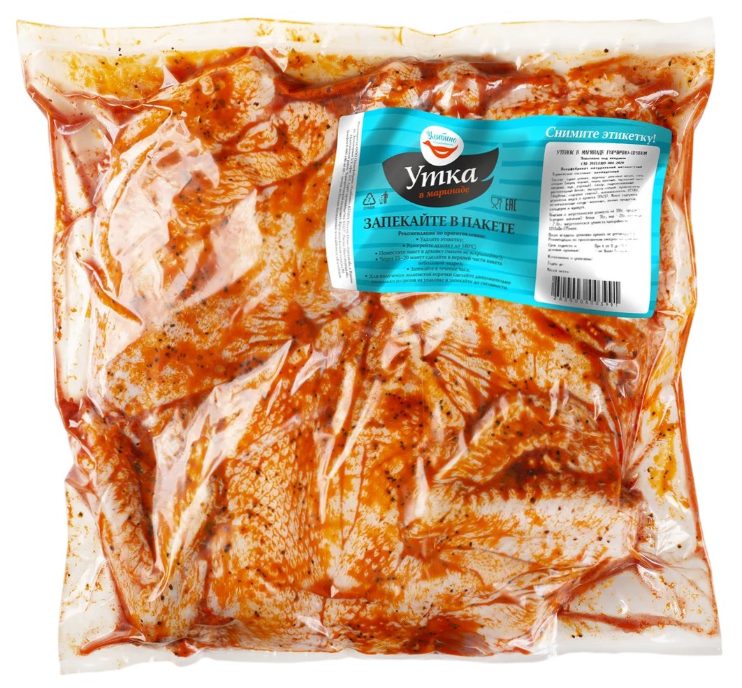 Тушка утенка УЛЫБИНО в маринаде по-пекински с/м 1кг