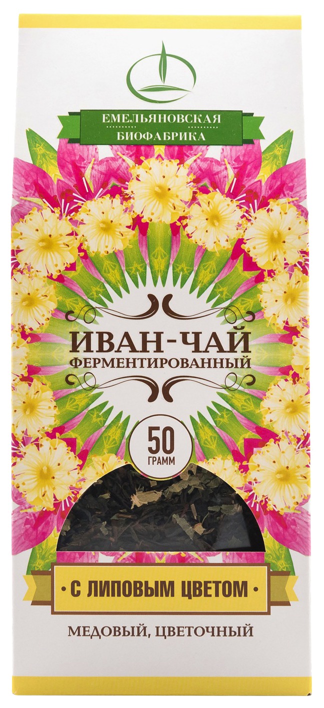 Чайный напиток ЕМЕЛЬЯНОВСКАЯ БИОФАБРИКА Иван-чай липа 50г